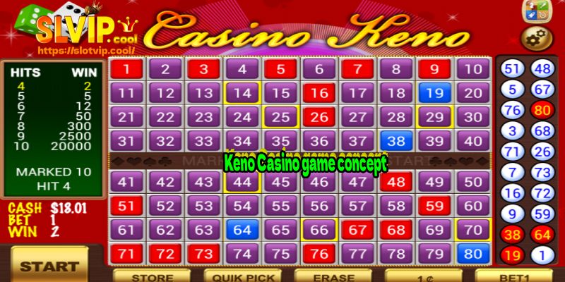 Keno Casino game concept